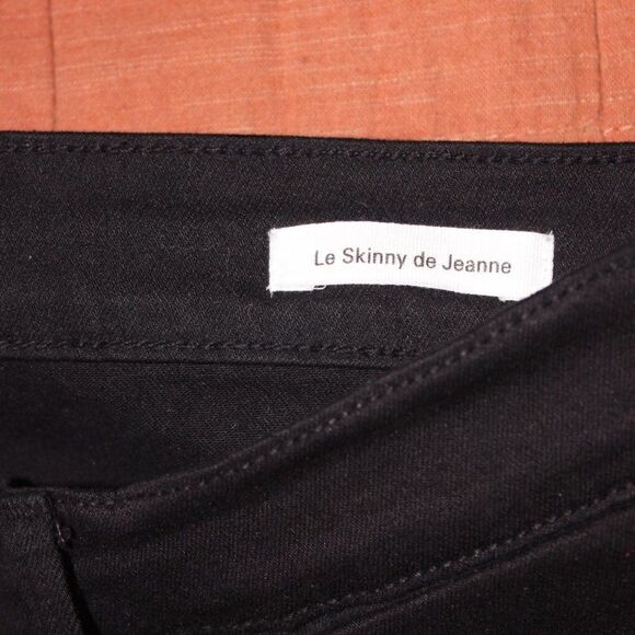 Frame Denim Black Le Skinny de Jeanne Ripped Jeans Women Size 29 - Picture 9 of 13